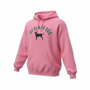 Vintage XXL Pink The Black Dog Legacy Classic Heavyweight Cotton Hoodie Pullover